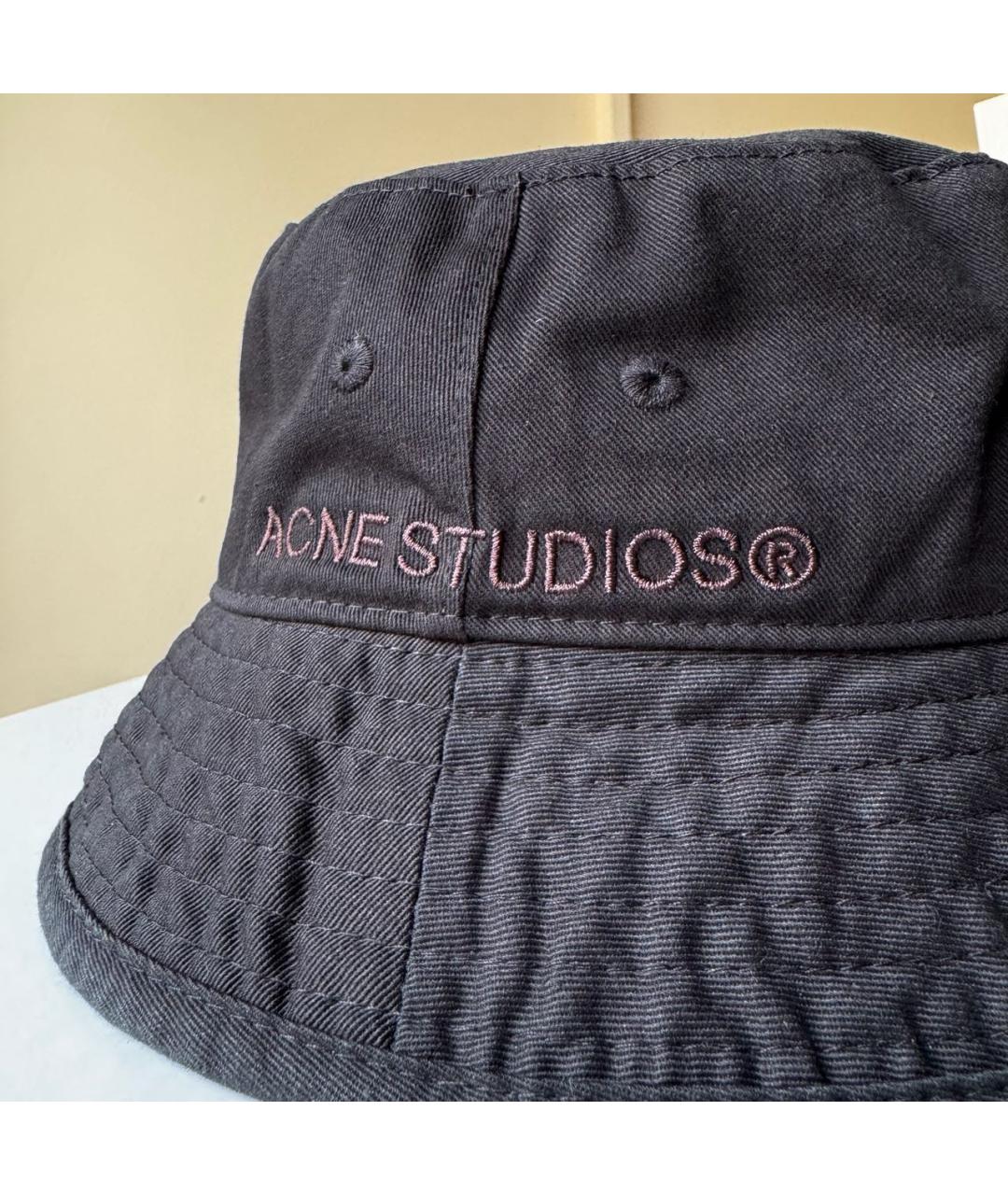 ACNE STUDIOS Черная хлопковая шляпа, фото 4