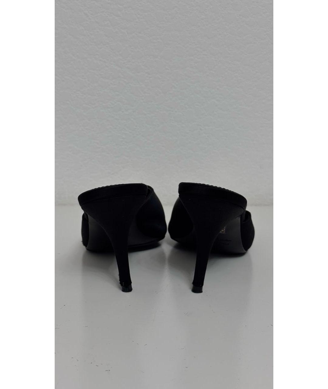 BALENCIAGA Черные текстильные мюли, фото 4