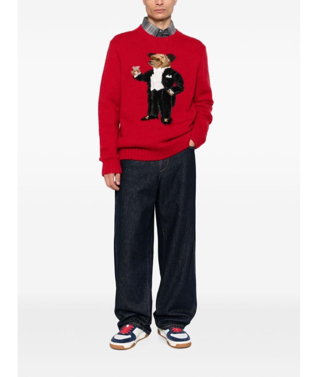 POLO RALPH LAUREN Красный шерстяной джемпер / свитер, фото 3