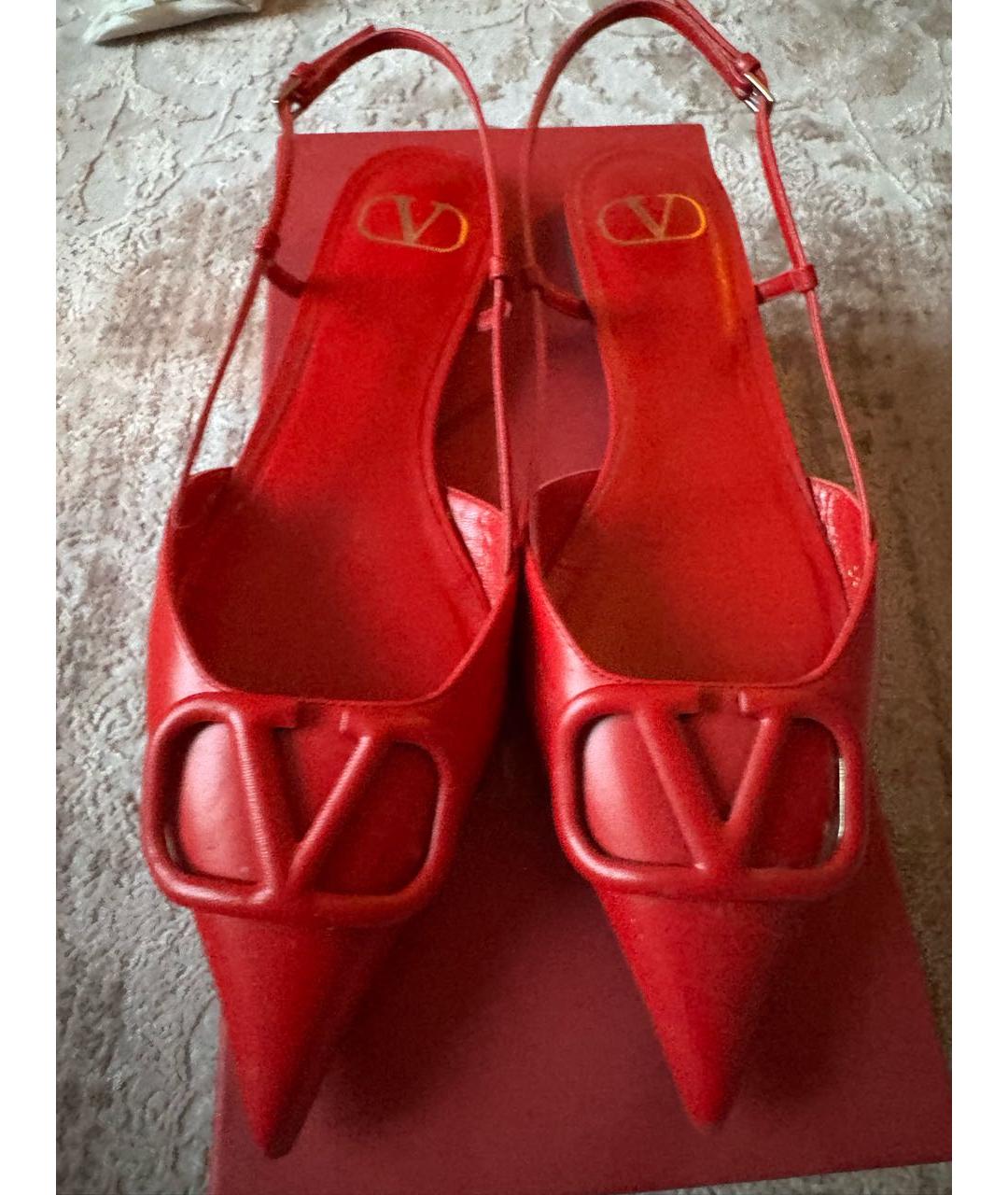 VALENTINO Красные кожаные туфли, фото 2