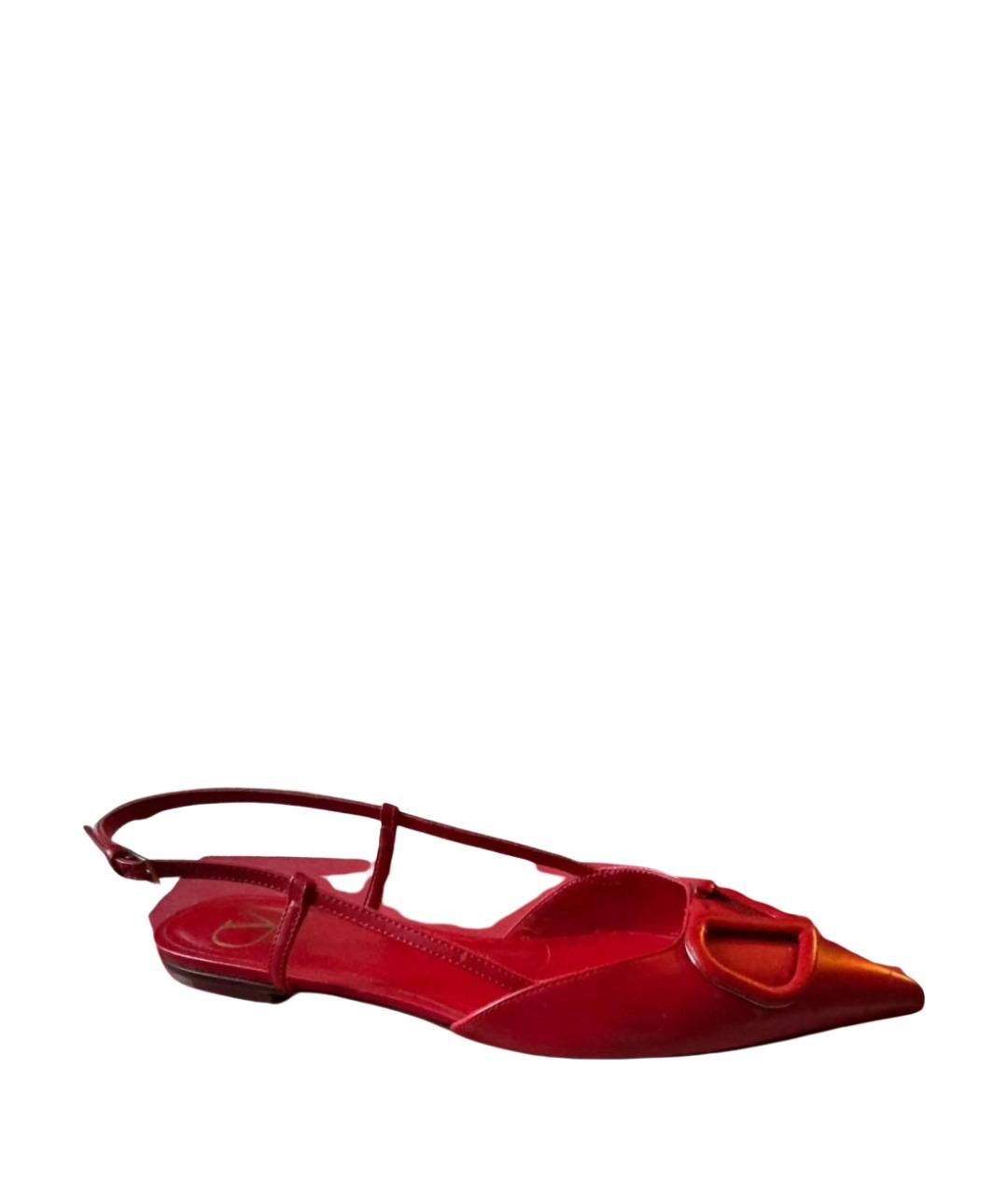VALENTINO Красные кожаные туфли, фото 1