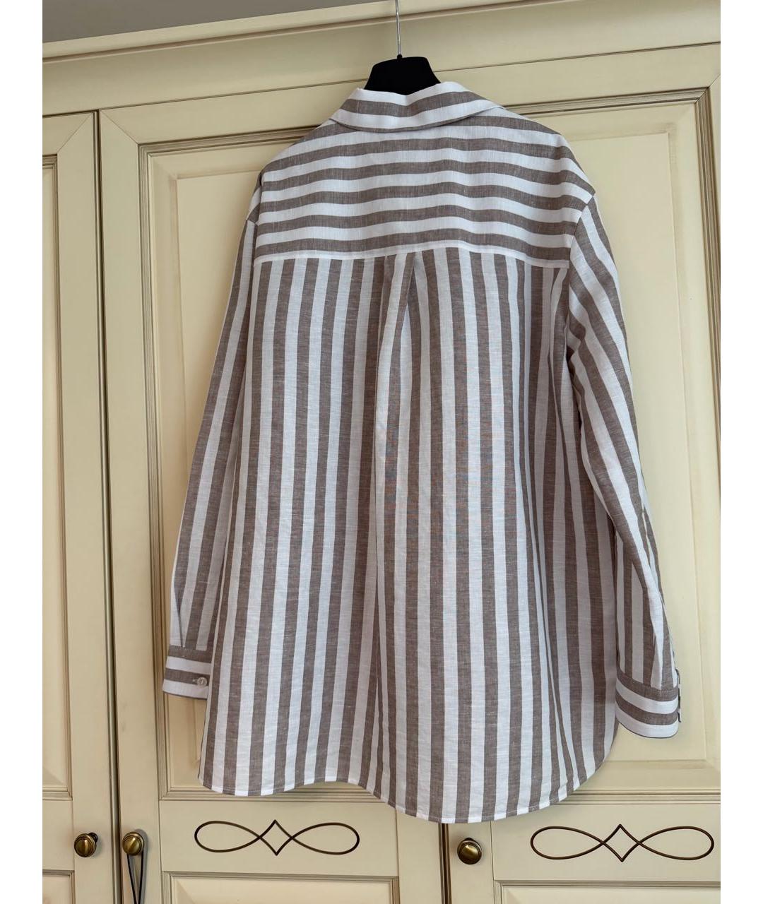 'S MAX MARA Бежевая льняная рубашка, фото 2