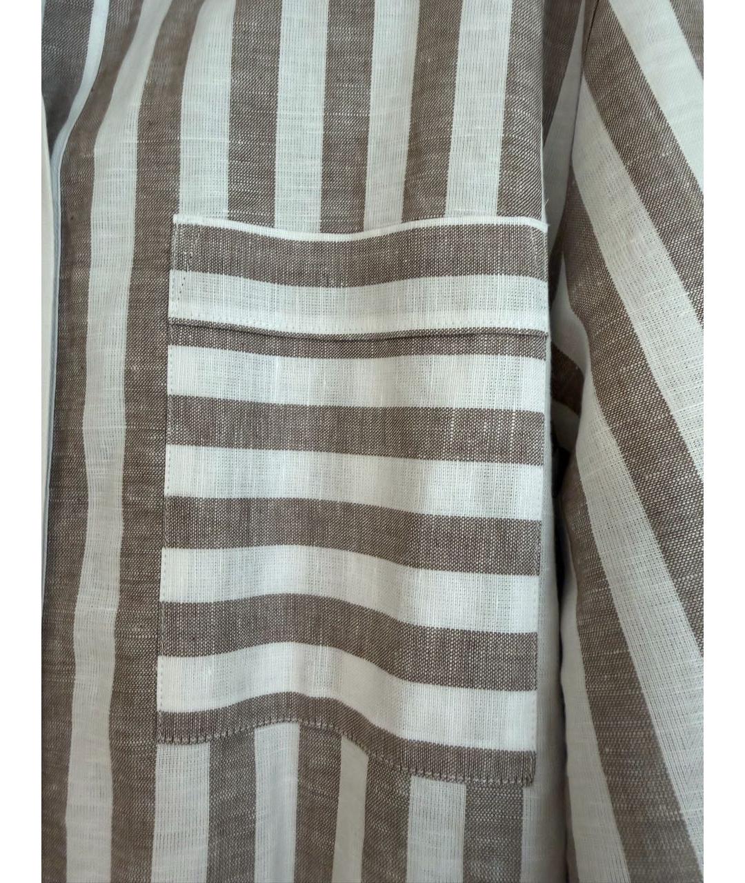 'S MAX MARA Бежевая льняная рубашка, фото 4