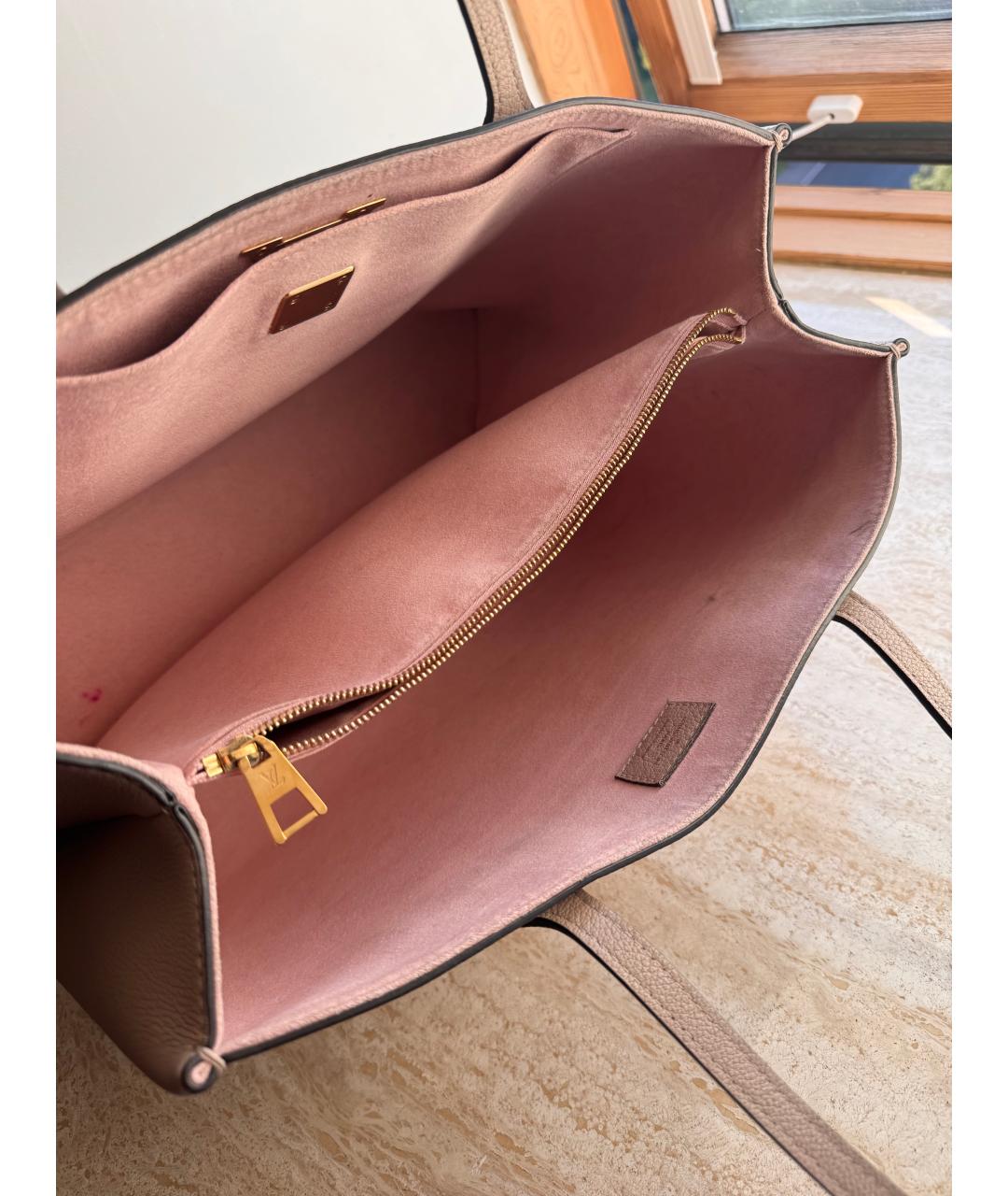 LOUIS VUITTON Розовая кожаная сумка тоут, фото 3