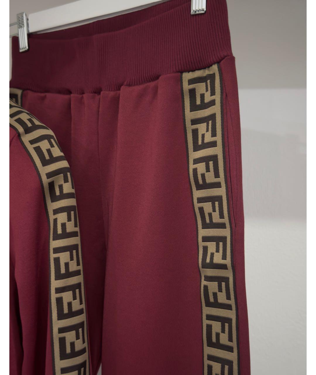FENDI Бордовый полиэстеровый костюм с брюками, фото 5