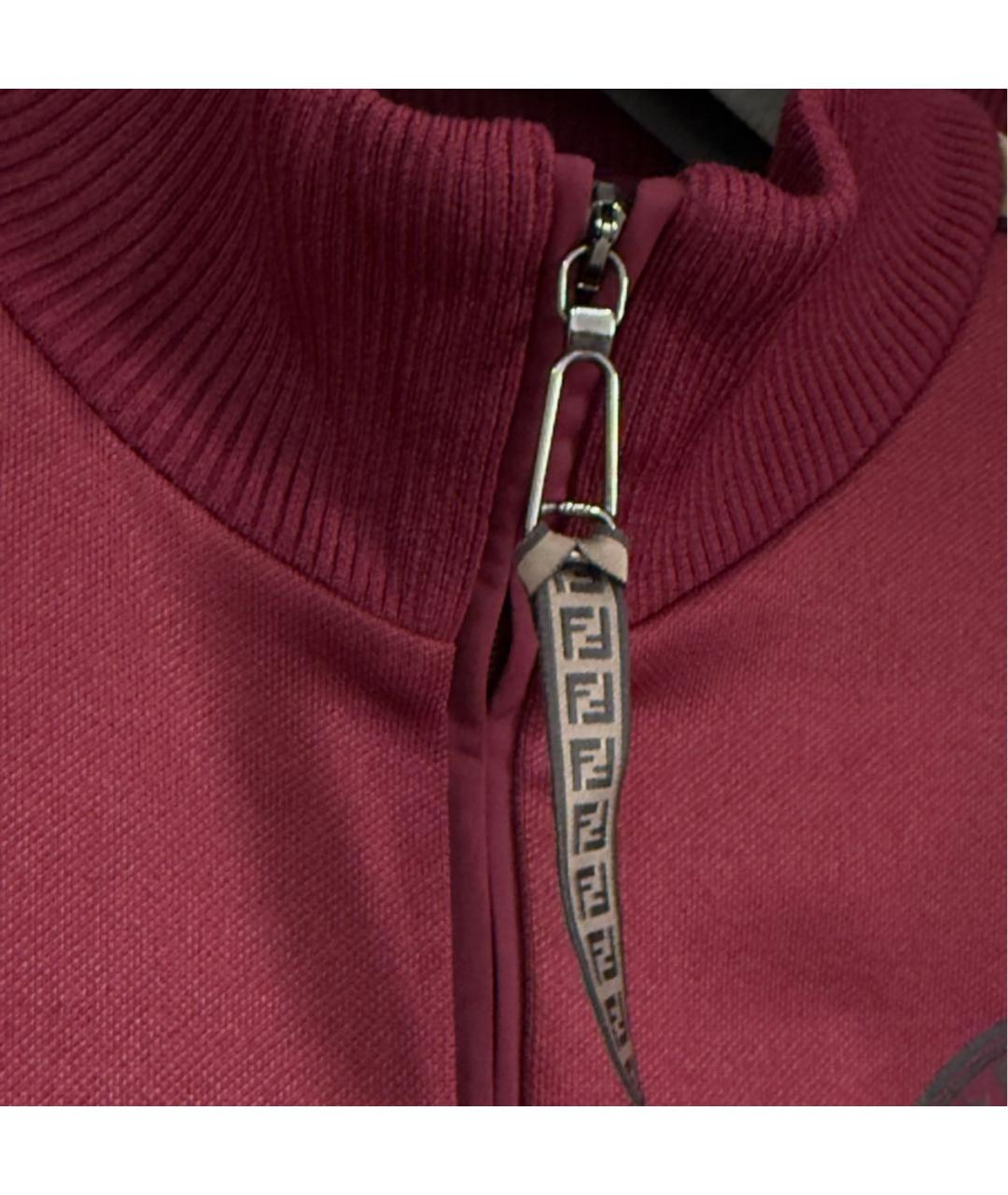 FENDI Бордовый полиэстеровый костюм с брюками, фото 8