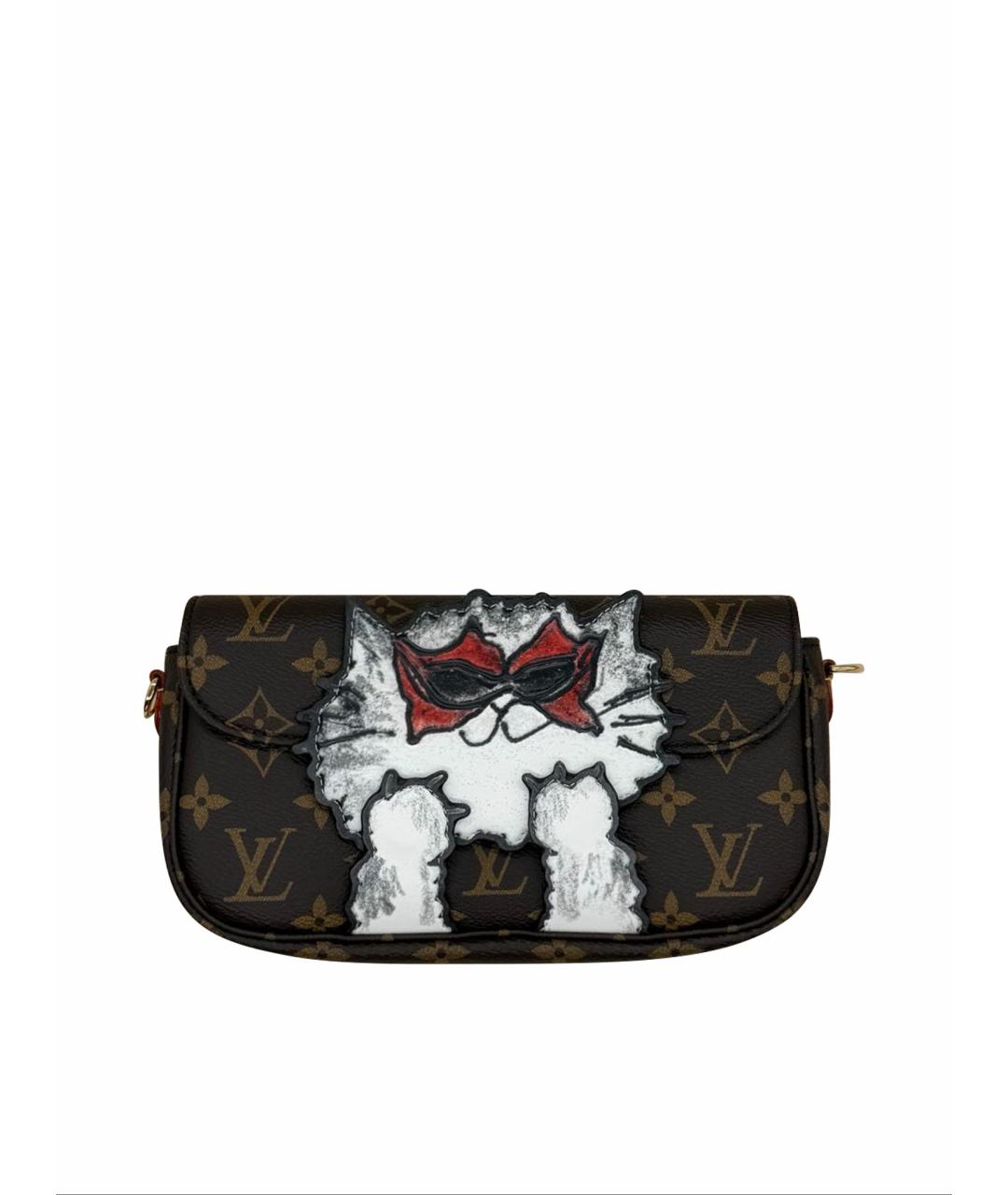 LOUIS VUITTON Коричневая кожаная сумка через плечо, фото 1