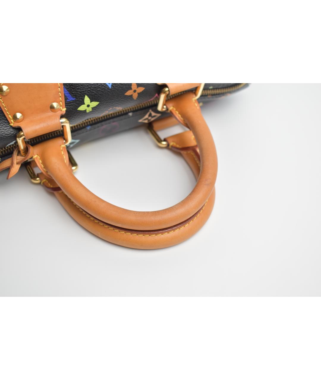 LOUIS VUITTON Черная сумка с короткими ручками из канвы, фото 8