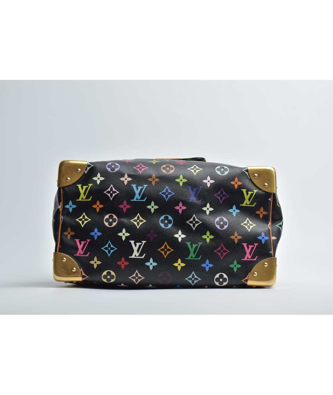 LOUIS VUITTON Черная сумка с короткими ручками из канвы, фото 6