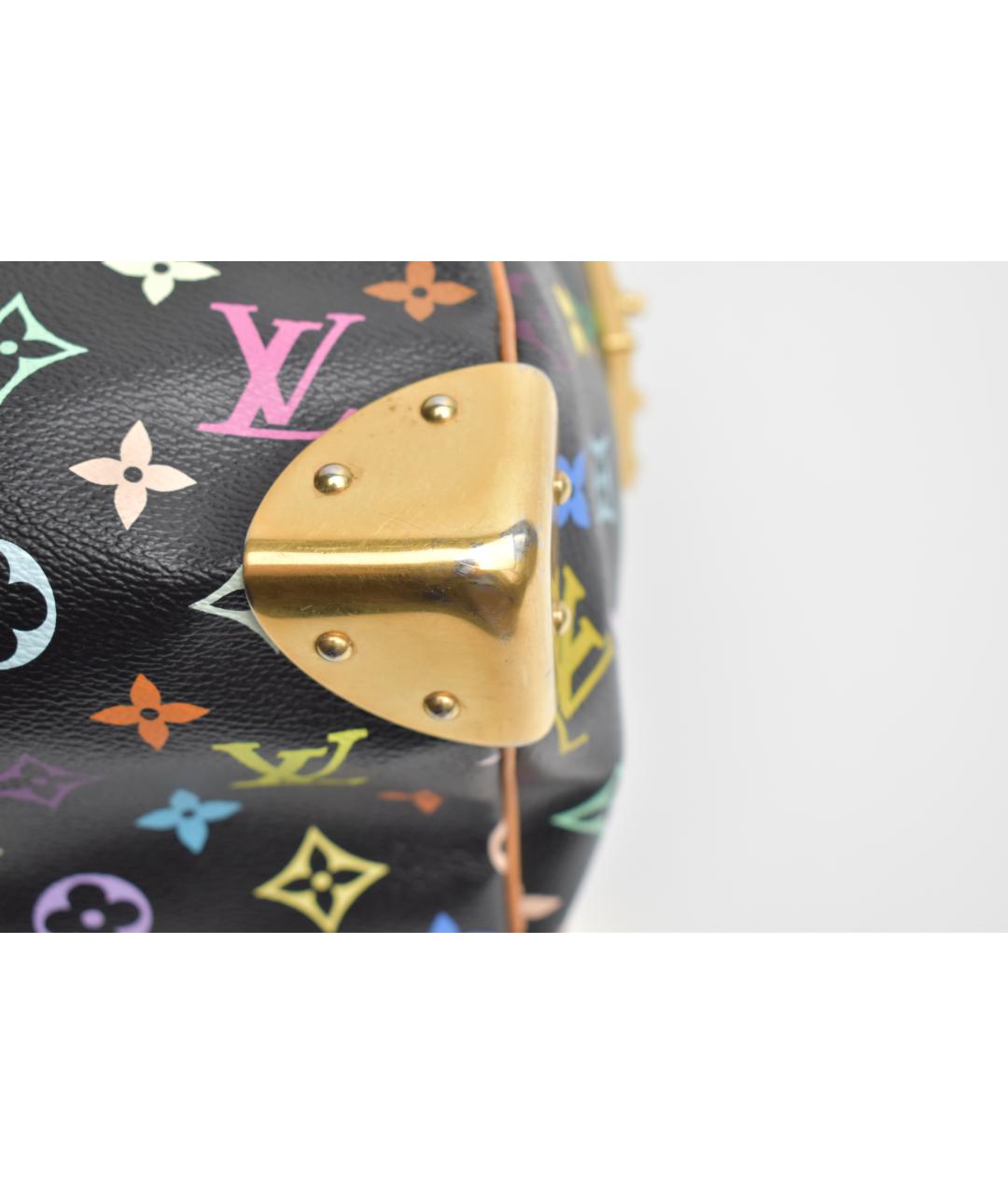 LOUIS VUITTON Черная сумка с короткими ручками из канвы, фото 7