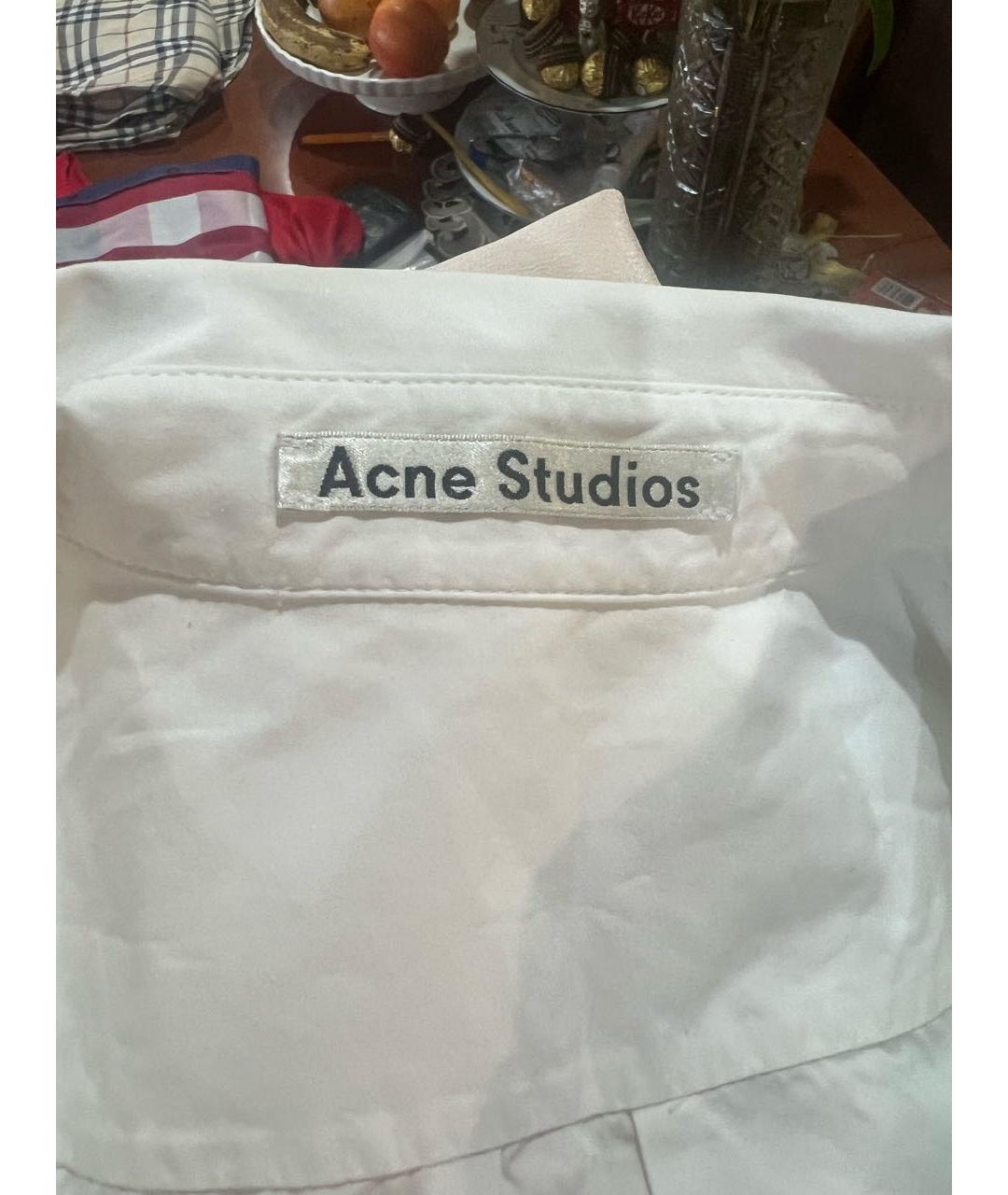 ACNE STUDIOS Белая хлопковая рубашка, фото 5