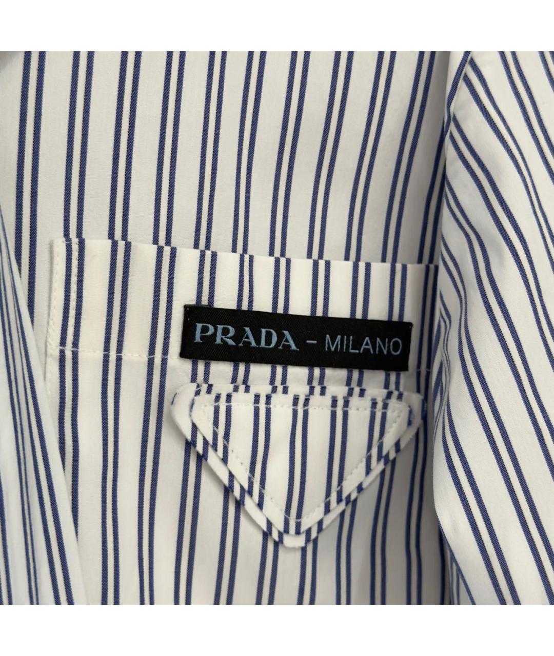PRADA Голубая хлопковая рубашка, фото 4
