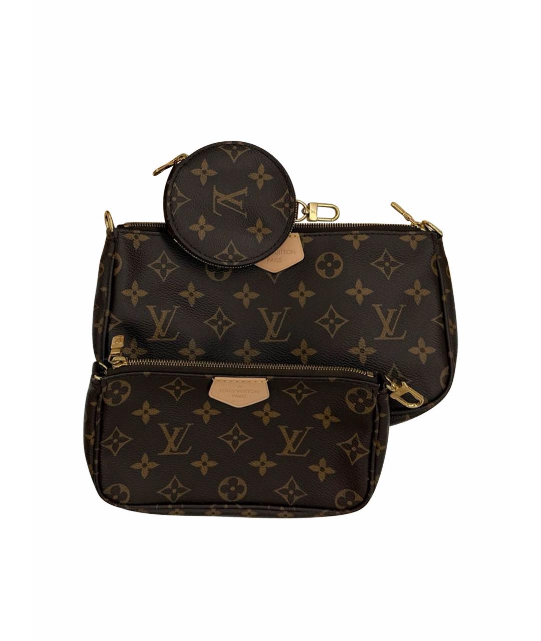 LOUIS VUITTON Коричневая кожаная сумка через плечо, фото 1