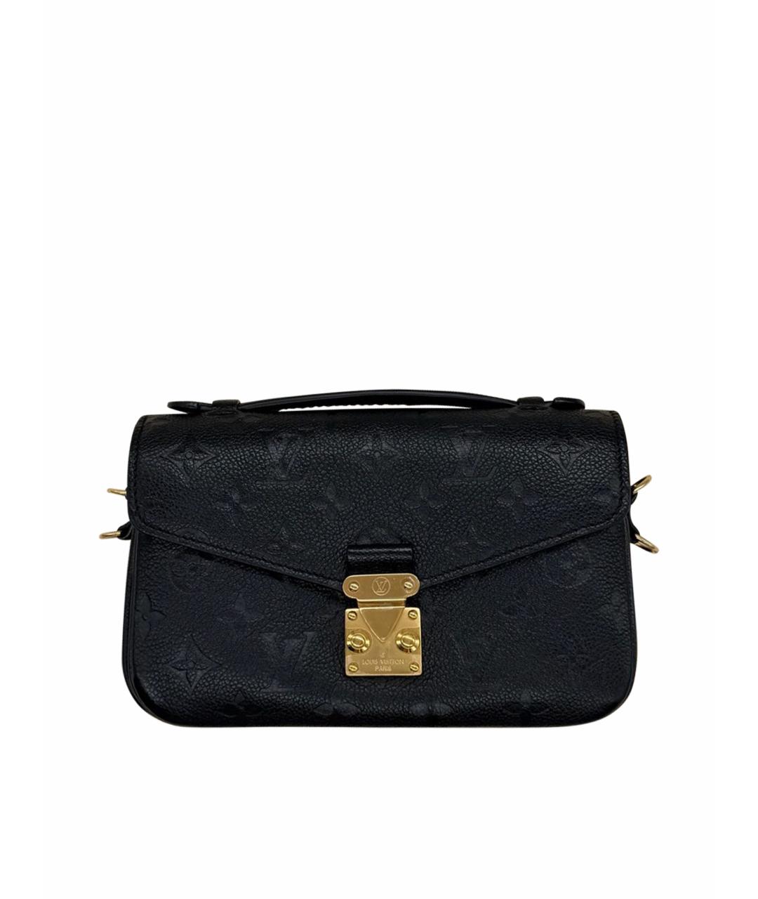 LOUIS VUITTON Черная кожаная сумка через плечо, фото 4