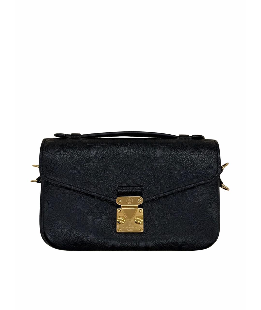 LOUIS VUITTON Черная кожаная сумка через плечо, фото 1