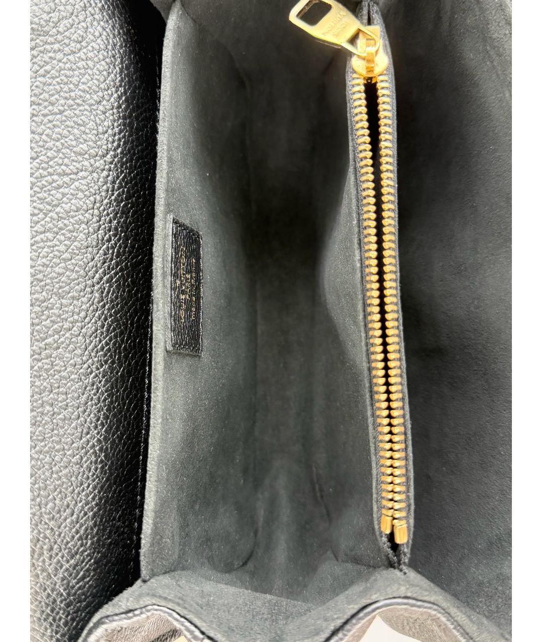 LOUIS VUITTON Черная кожаная сумка через плечо, фото 3
