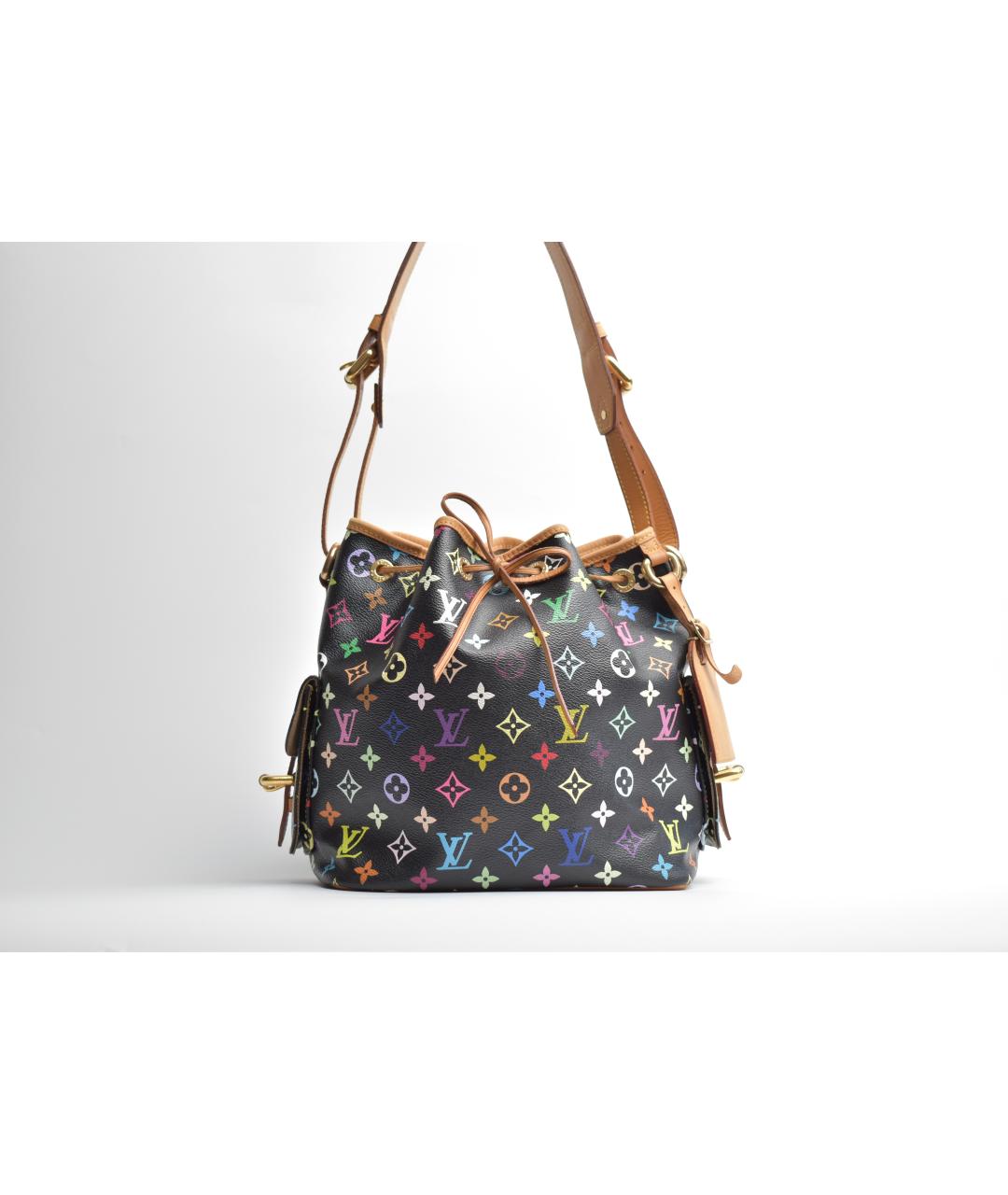 LOUIS VUITTON Черная сумка через плечо из канвы, фото 6