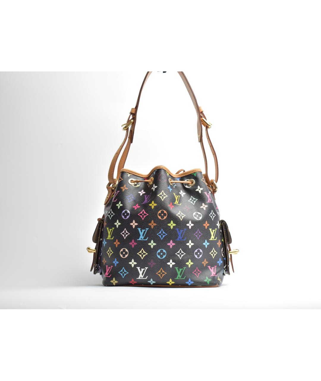 LOUIS VUITTON Черная сумка через плечо из канвы, фото 3