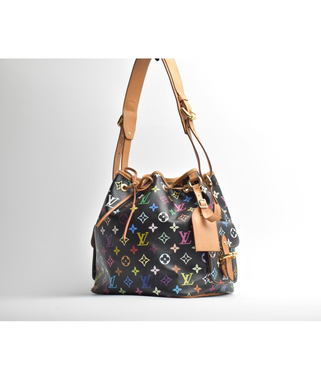 LOUIS VUITTON Черная сумка через плечо из канвы, фото 2