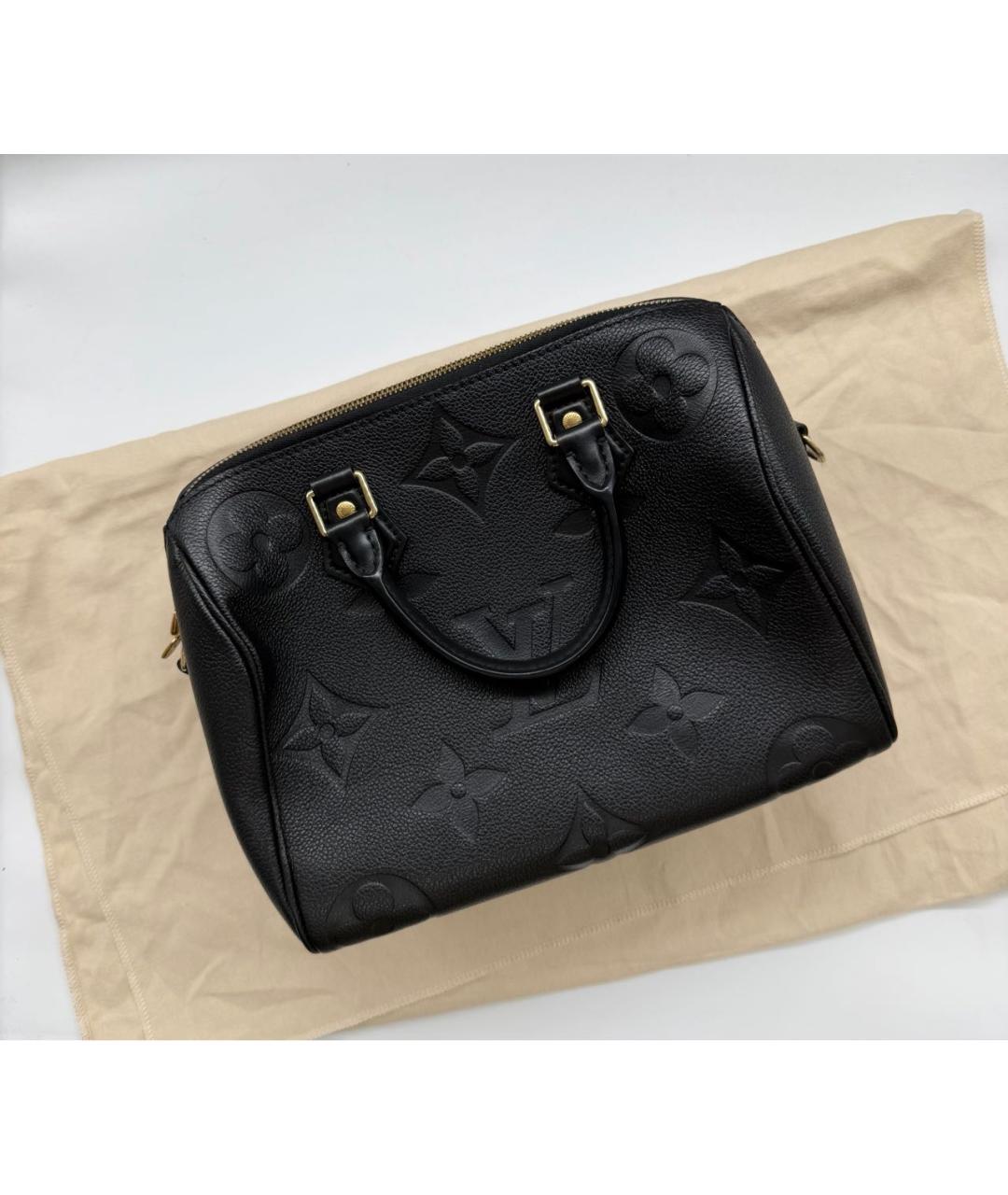 LOUIS VUITTON Черная кожаная сумка через плечо, фото 5