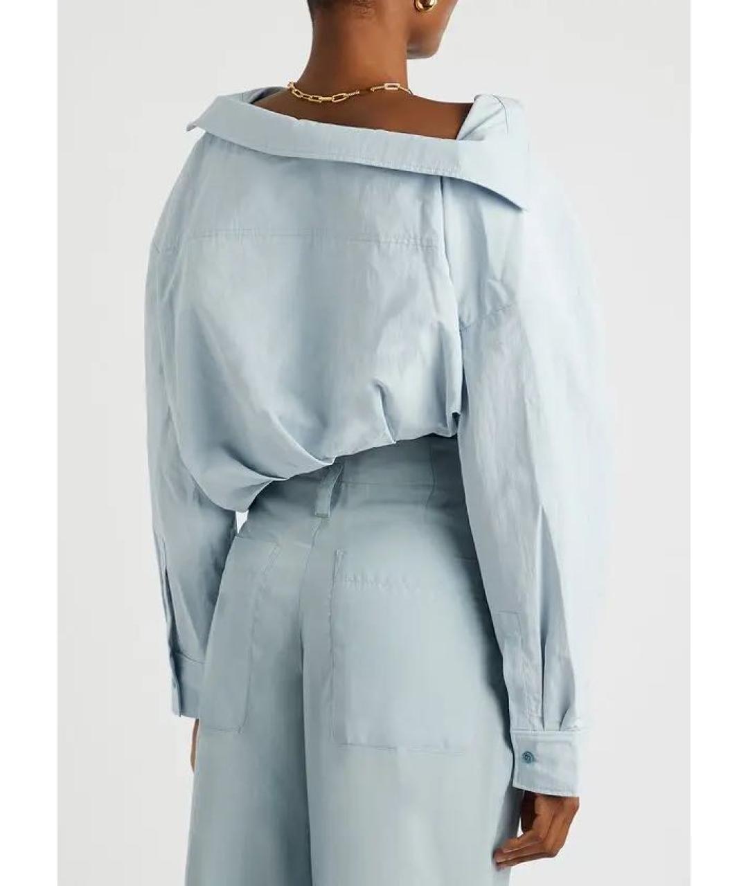 JACQUEMUS Голубая полиамидовая рубашка, фото 8