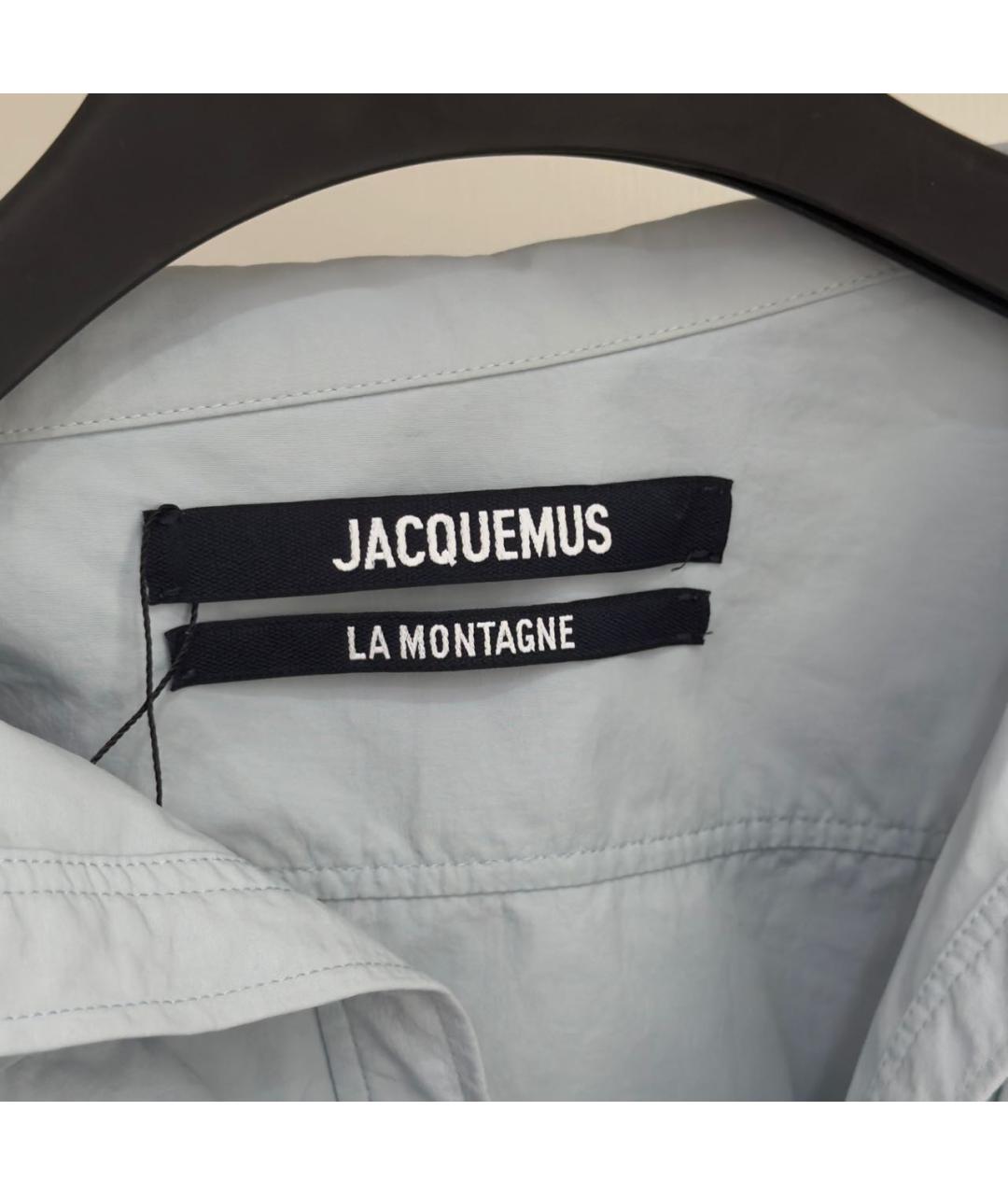JACQUEMUS Голубая полиамидовая рубашка, фото 6