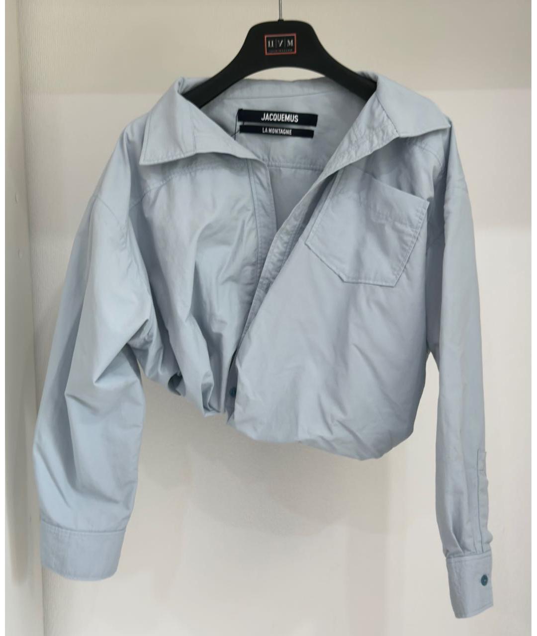 JACQUEMUS Голубая полиамидовая рубашка, фото 3