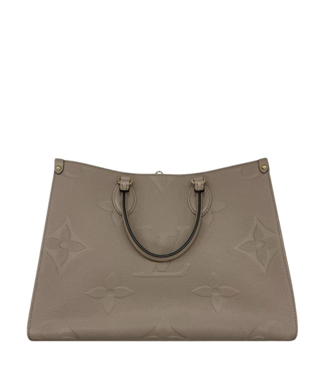 LOUIS VUITTON Бежевая кожаная сумка тоут, фото 1