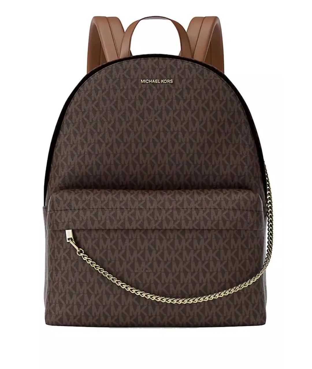 MICHAEL KORS Коричневый рюкзак из канвы, фото 1