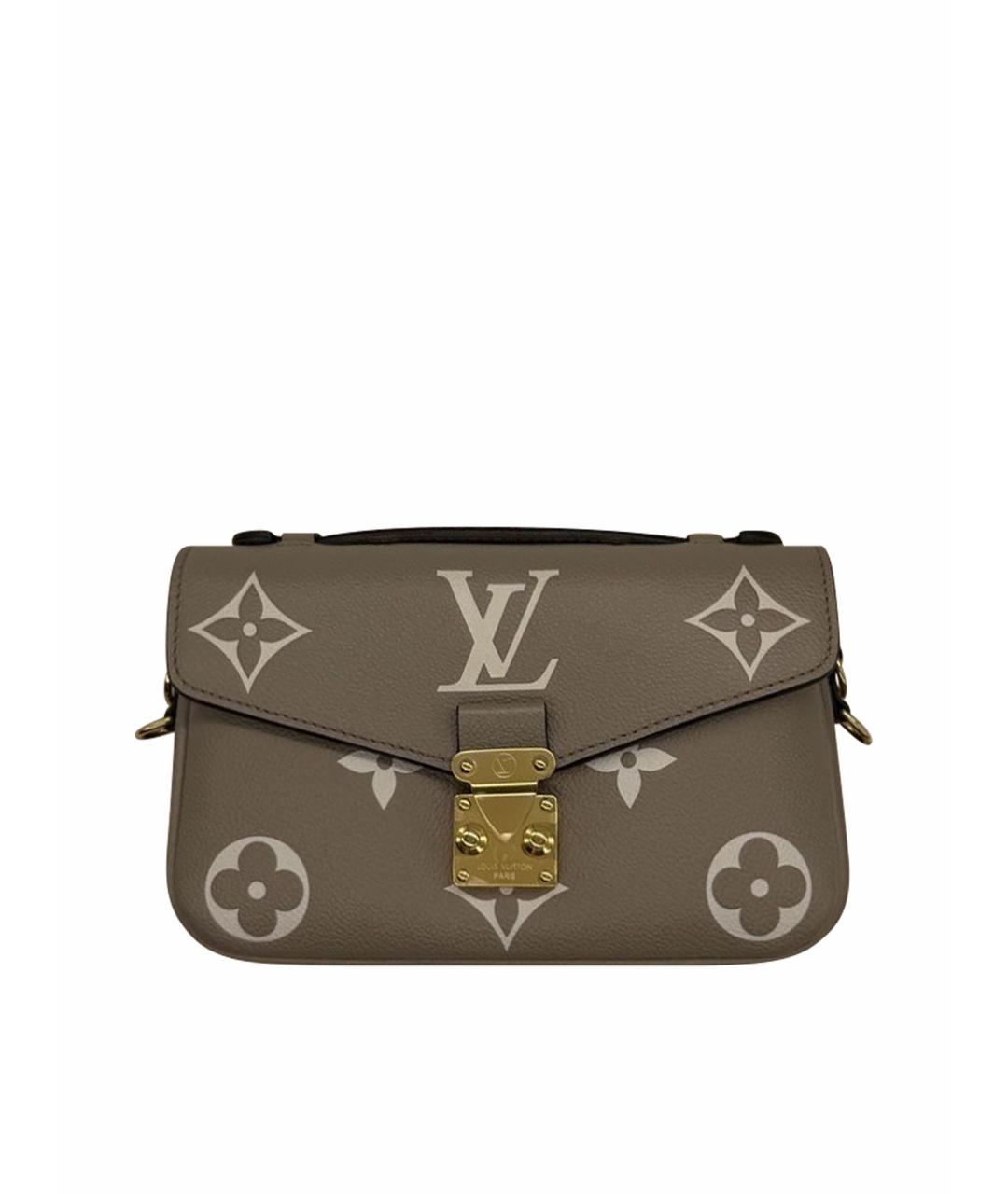 LOUIS VUITTON Бежевая кожаная сумка через плечо, фото 1