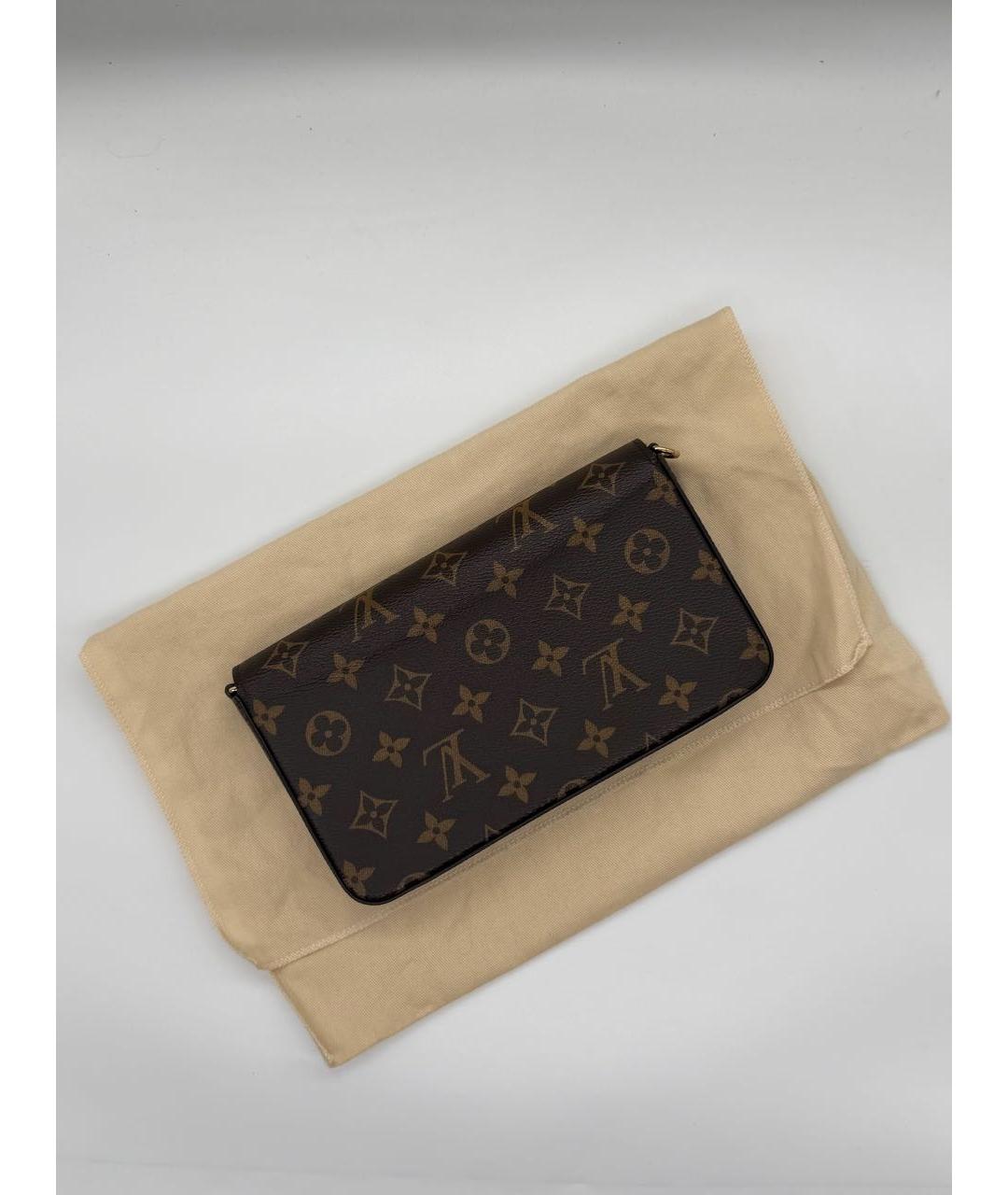LOUIS VUITTON Коричневая кожаная сумка через плечо, фото 2