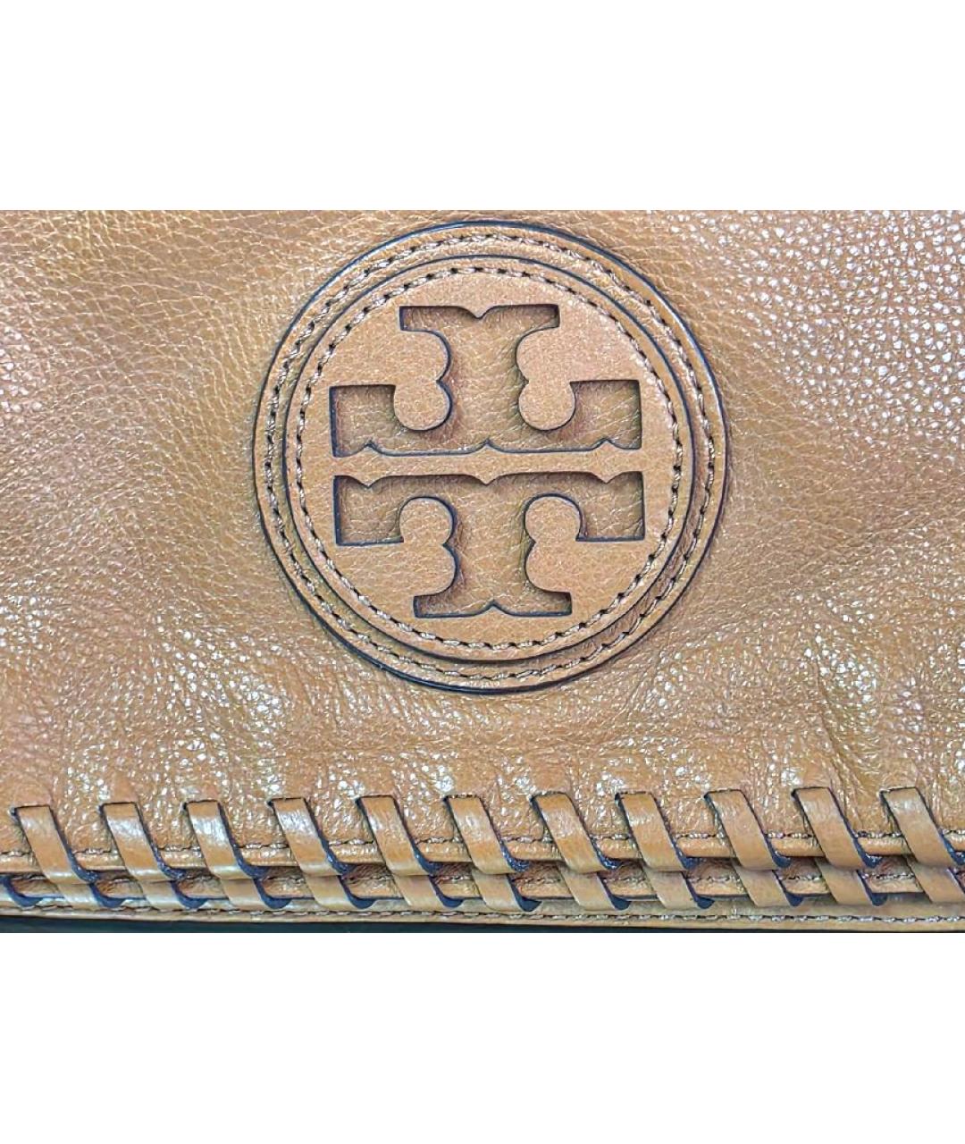 TORY BURCH Бежевая кожаная сумка через плечо, фото 3