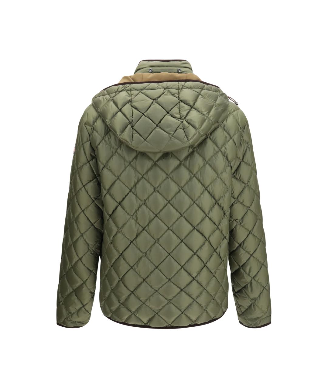 MONCLER Зеленая синтетическая куртка, фото 2