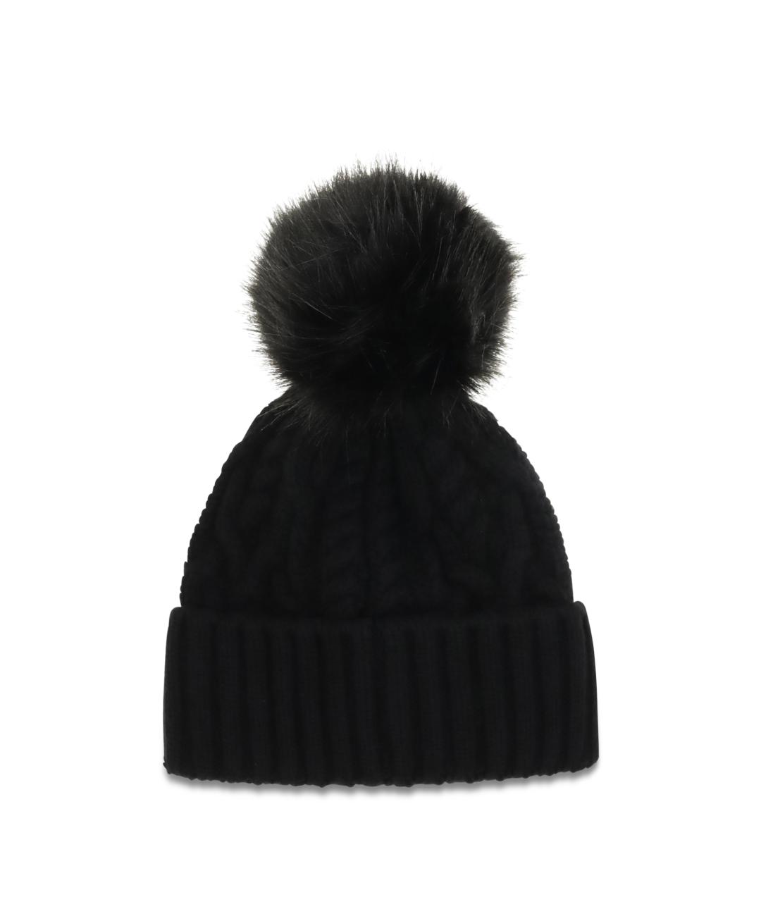 MONCLER Черная шерстяная шапка, фото 2