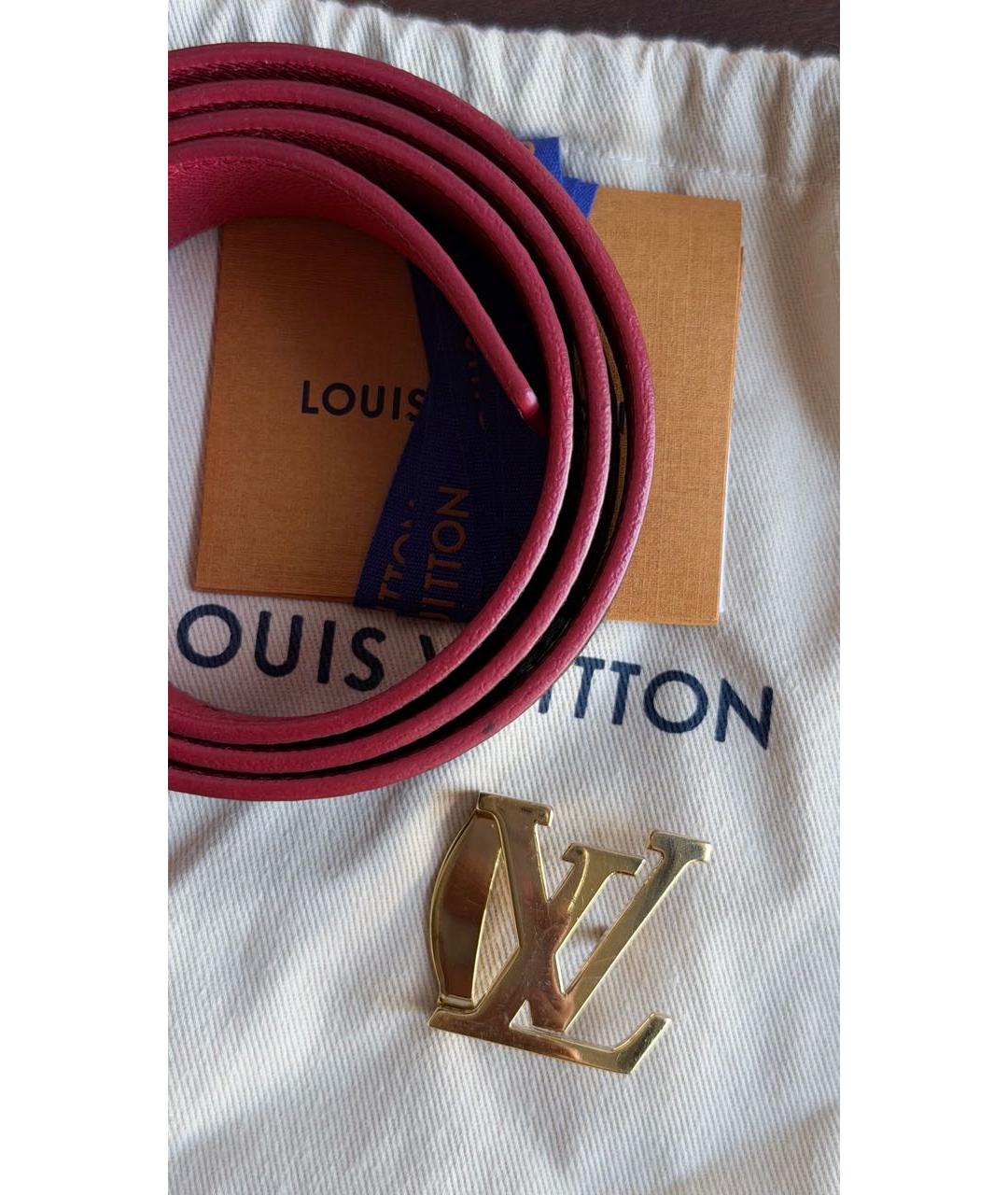 LOUIS VUITTON Коричневый кожаный ремень, фото 7