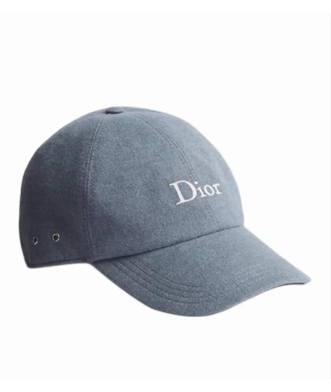 CHRISTIAN DIOR Голубая хлопковая кепка/бейсболка, фото 1