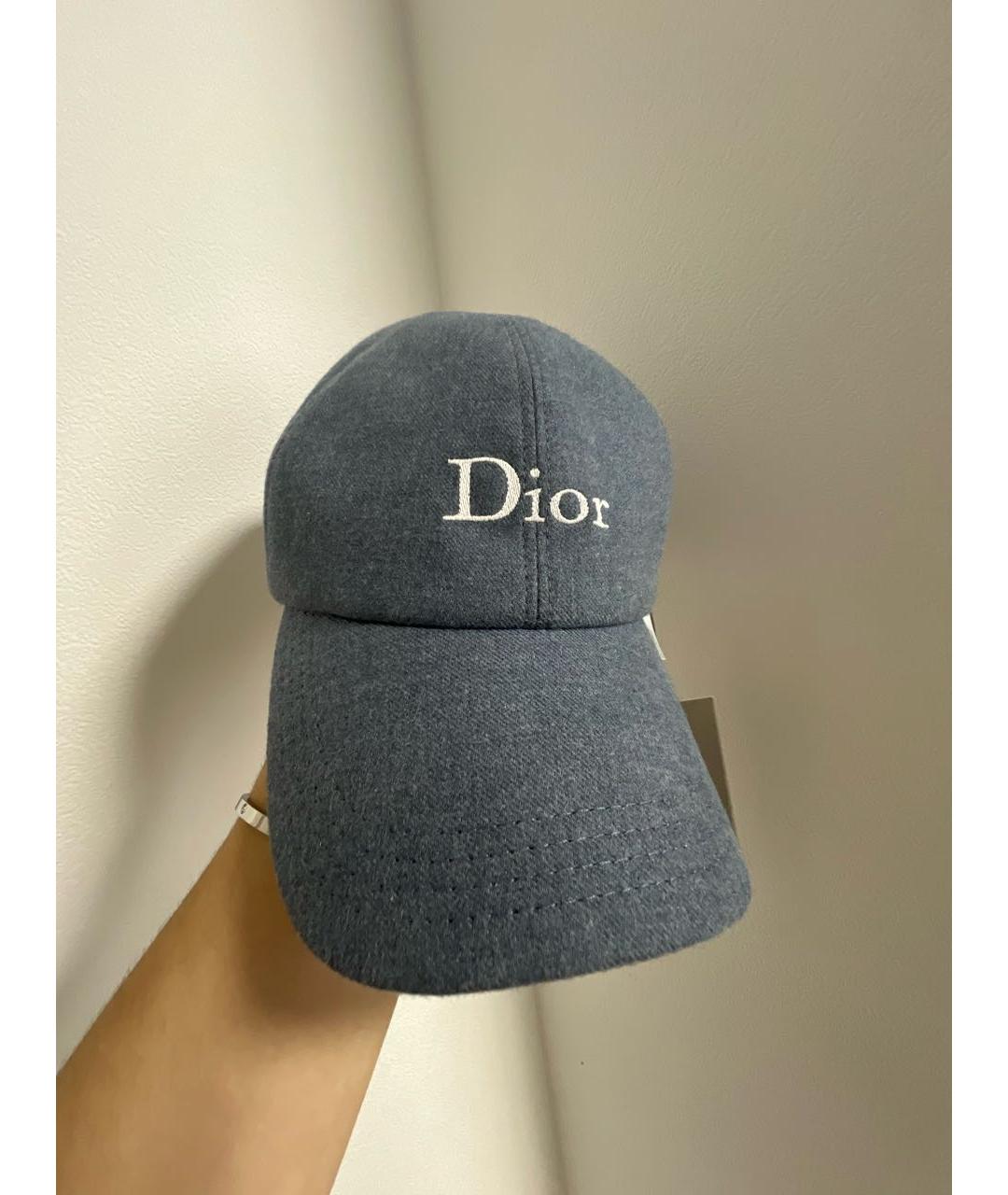 CHRISTIAN DIOR Голубая хлопковая кепка/бейсболка, фото 2