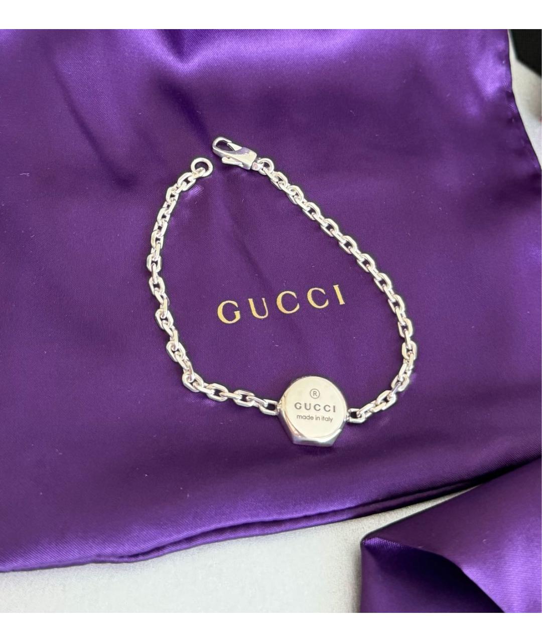 GUCCI Серебряный серебряный браслет, фото 5
