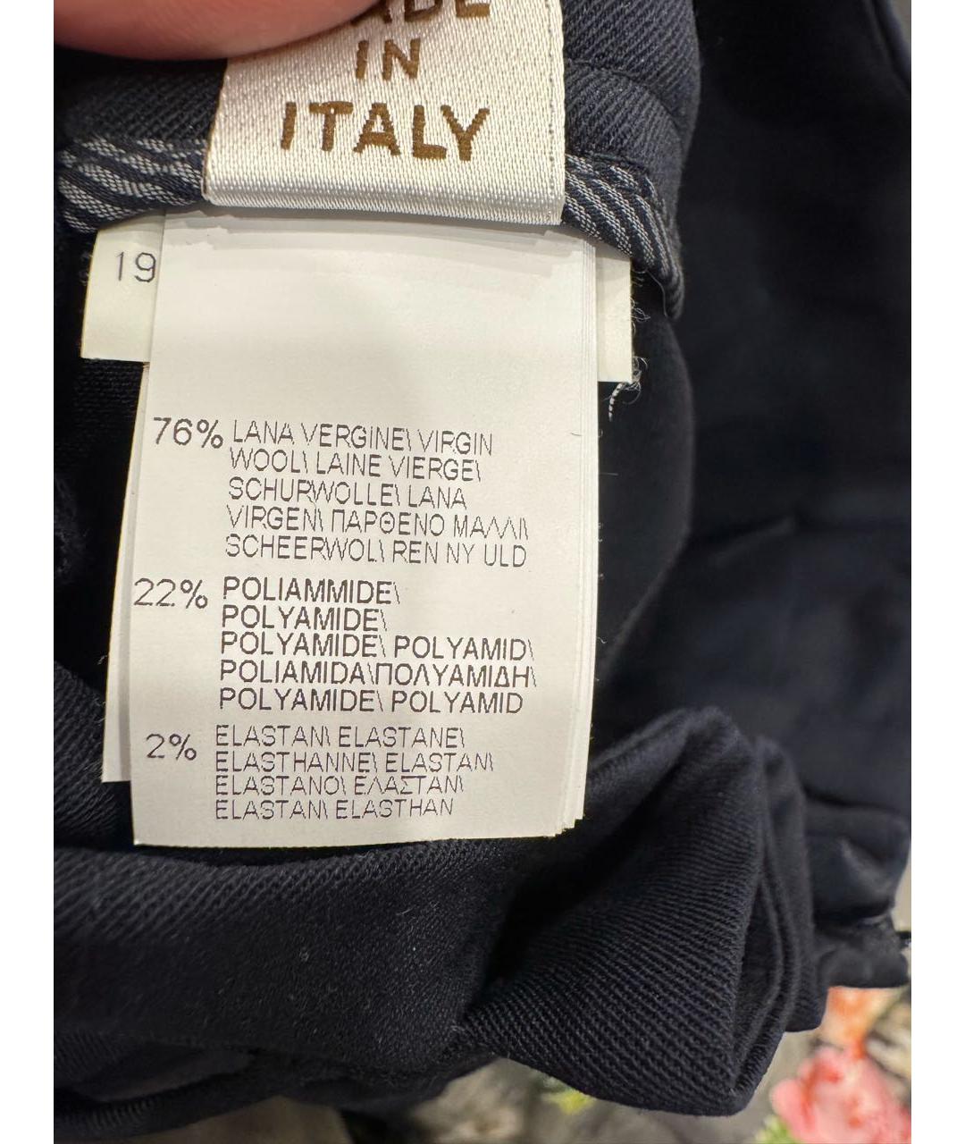 BRUNELLO CUCINELLI Черные шерстяные брюки широкие, фото 6