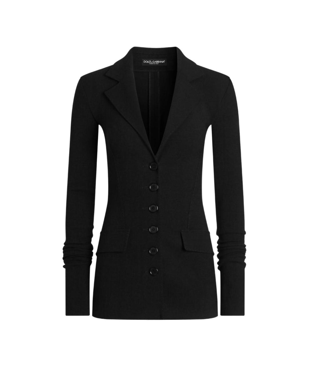 DOLCE&GABBANA Черный шерстяной жакет/пиджак, фото 1