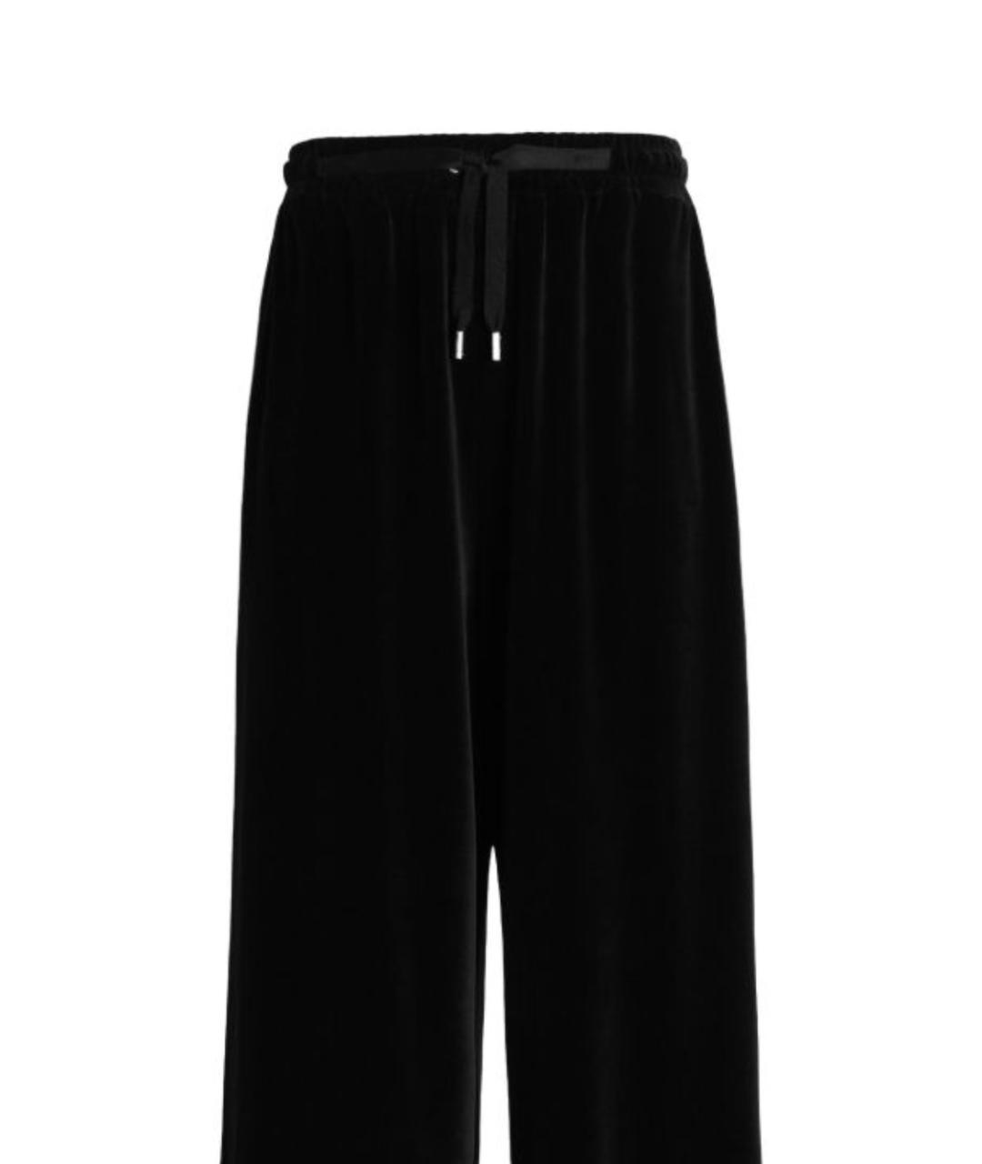 DOLCE&GABBANA Черные хлопковые брюки широкие, фото 2
