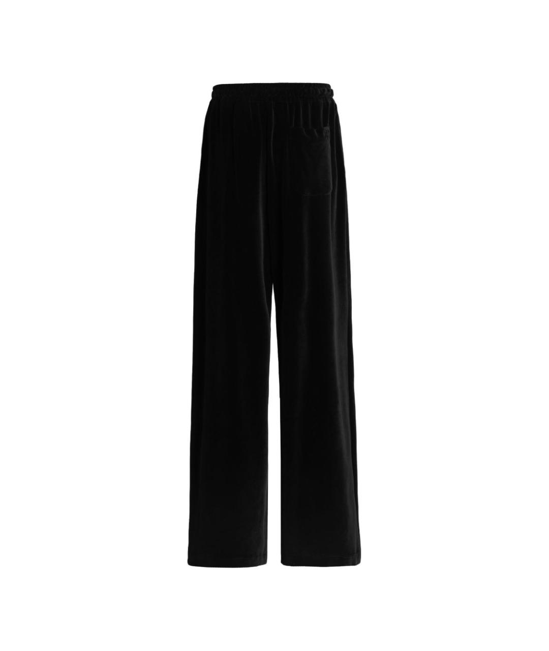 DOLCE&GABBANA Черные хлопковые брюки широкие, фото 3