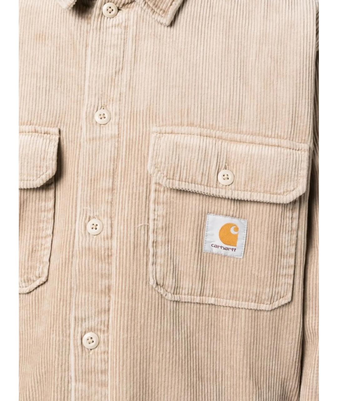 CARHARTT WIP Бежевая хлопковая кэжуал рубашка, фото 2