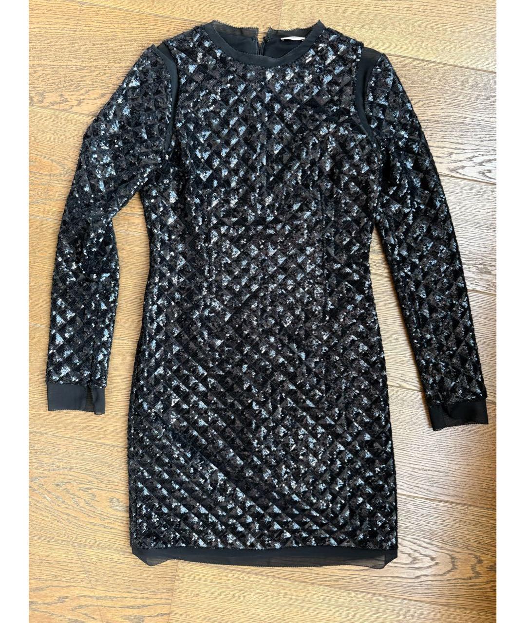 UNGARO Черное шелковое коктейльное платье, фото 7