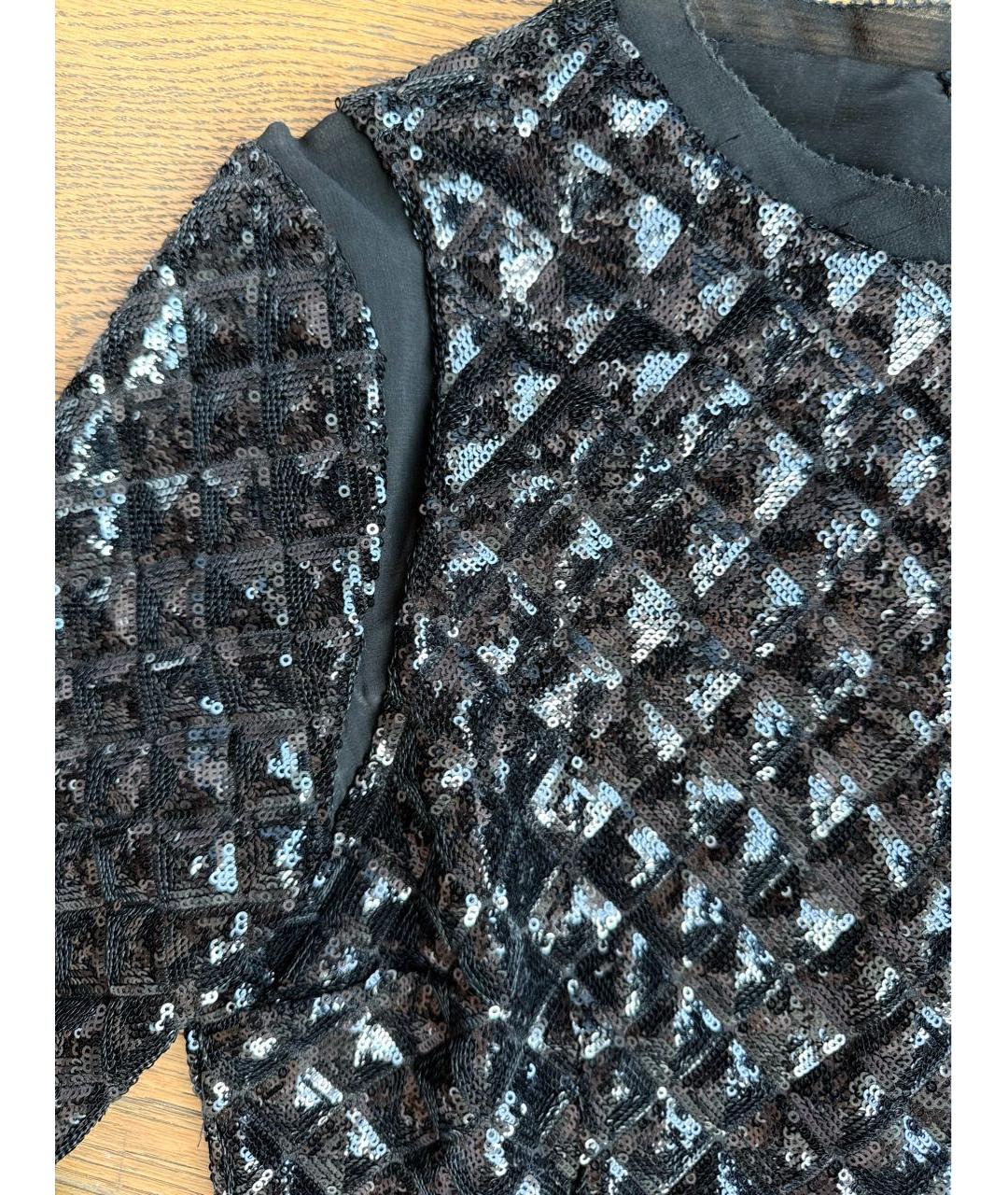 UNGARO Черное шелковое коктейльное платье, фото 6