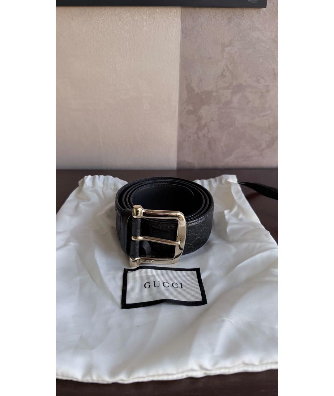 GUCCI Черный кожаный ремень, фото 6