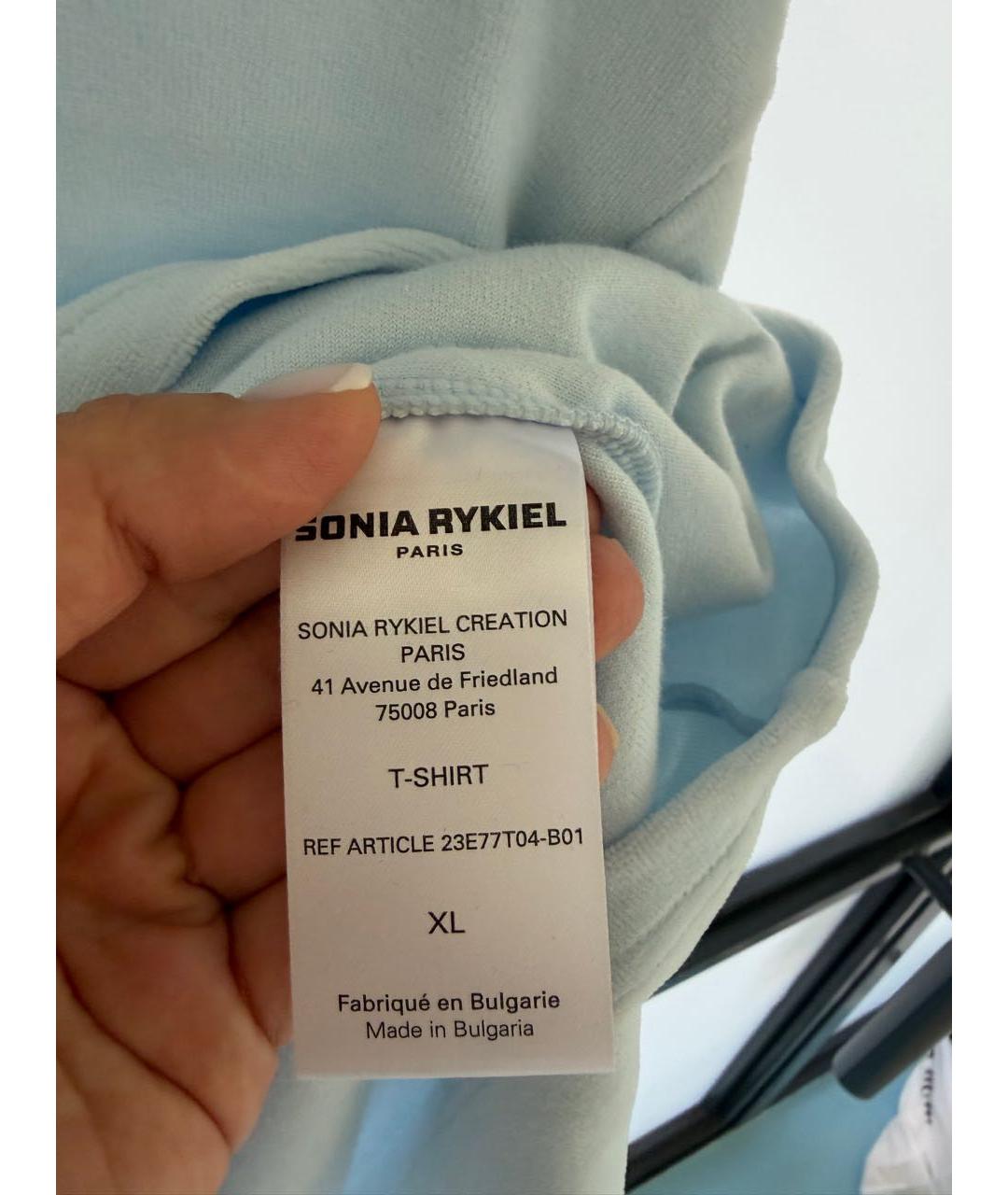 SONIA RYKIEL Голубой хлопковый джемпер / свитер, фото 6