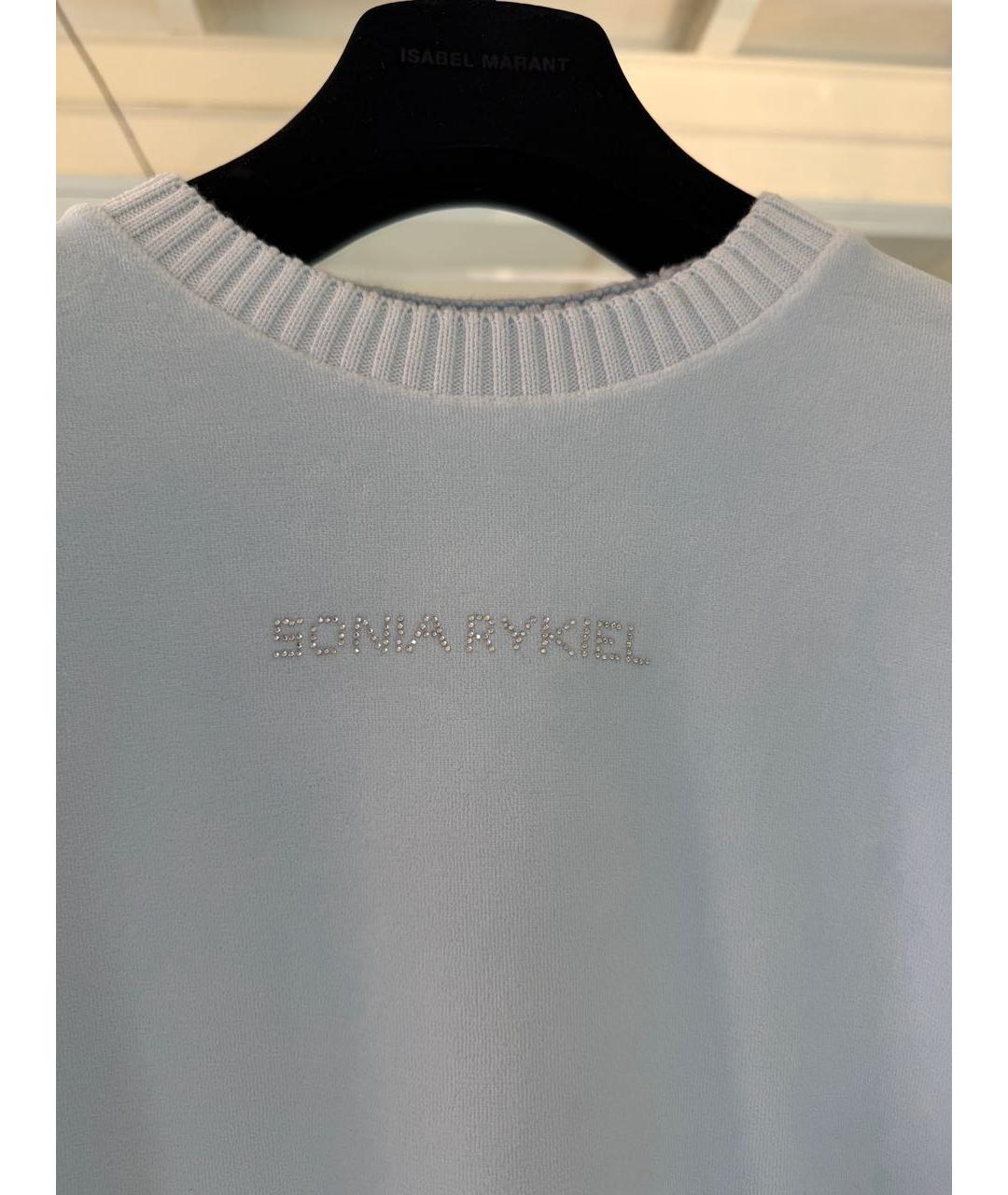 SONIA RYKIEL Голубой хлопковый джемпер / свитер, фото 4
