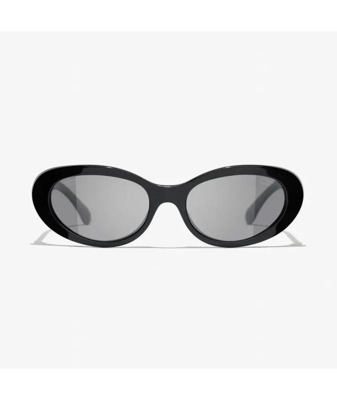 CHANEL Черные пластиковые солнцезащитные очки, фото 1
