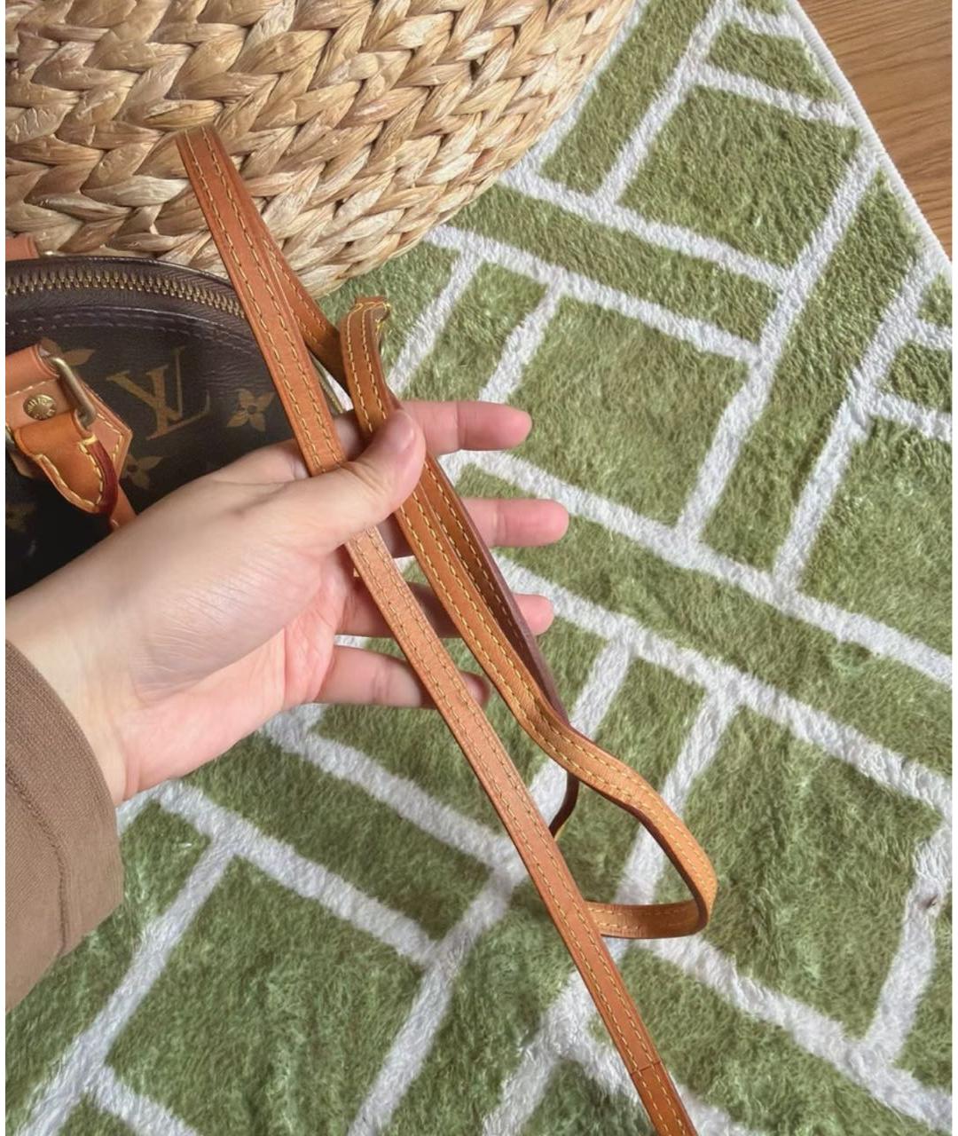 LOUIS VUITTON Коричневая сумка с короткими ручками из канвы, фото 5